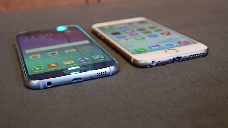 Galaxy S6 vs iPhone 6 side by side
